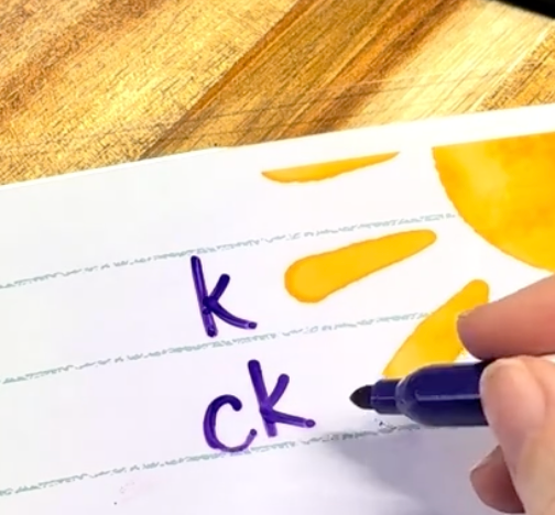 k and ck spelling for /k/
